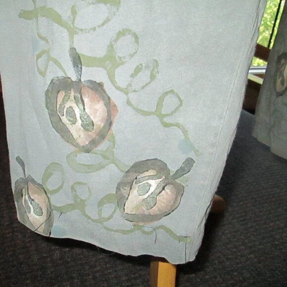 Blue Fish 1998 Richly Painted Pear Themed Long-Sleeve Top and Pocket Pants - Picture 5 of 14